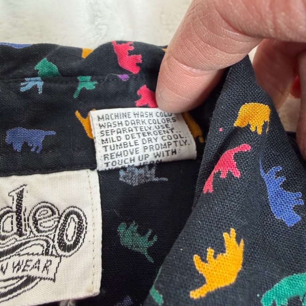 Vintage Rodeo Western Wear Women's Small Cropped Print Blouse 100% Cotton - Picture 11 of 15